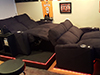 ht design addison black microfiber rows of 2 loveseat home theater reclining seats