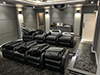 ht design belmont row of 4 home theater seats set up