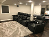 ht design belmont home theater seats w/tray table, opt. portable armrest and wine holder accessories