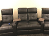 clark curved row of 4 w/ loveseat & tray tables