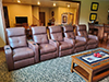ht design clark straight row of 5 home theater seats