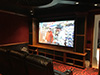 ht design clark straight row of 4s media room seats with tray tables