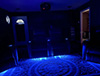 ht design clark straight row of 2 & 2-arm recliners led lighting