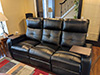 ht design clark straight row of 3 sofa with tray tables
