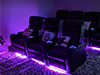 ht design clark straight row of 3 & row of 4 baselighting and lighted cupholders