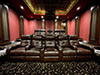 ht design clark home theater chairs two rows of 5 double loveseat captains chair w/ tray tables and optional portable armrests accessory