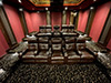 ht design clark home theater seats two rows of 5 double loveseat captains chair w/ tray tables and optional portable armrests accessory