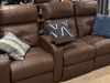 ht design clark row of 3 right side facing loveseat with tray table