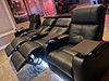 ht design clark home theater reclining seats row of 4 tray tables & led cupholders home theater reclining seats