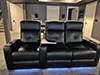 ht design clark row of 3 loveseat right side facing theater seats with tray table led cupholders and baselighting