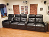 clark left straight arm recliner with double loveseat home theater seating
