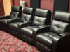 ht design clark curved row of 4 home theater recliners