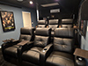 ht design clark two straight rows of 3 home theater recliners