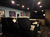 ht design clark two straight rows of 3 home theater recliners