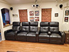 clark left straight arm home theater recliner with double loveseat & optional portable armrest accessory