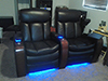 ht design devonshire home theater seating row of 2 led cupholders & baselighting