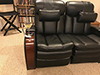 ht design devonshire home theater chairs row of 2 loveseat with pillow and wine holder accessory