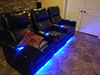 ht design easthampton row of 3 tray tables, led cupholders and baselighting