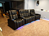 ht design hamilton row of 4 middle loveseat led cupholders & baselighting
