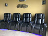 ht design hamilton curved row of 4 led baselighting & cupholders