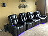 ht design hamilton curved row of 4 led baselighting & cupholders