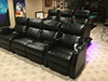 ht design paget row of 4 middle loveseat & row of 3 with tray tables and wine holders accessories