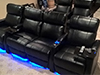 ht design paget row of 4 middle loveseat & row of 2 with tray tables, led cupholders & baselighting