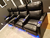 ht design paget home theater seats row of 4 led cupholders & baselighting