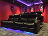 ht design pembroke home theater seating row of 4 double loveseats led cupholders & baselighting