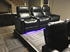 ht design pembroke rows of 3 w/led lighting & cupholders