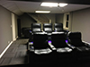 ht design pembroke rows of 3 w/led lighting & cupholders