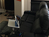 ht design pembroke straight row of 2 loveseat with i tablet holder accessory