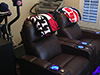 ht design brown southampton 2-arm recliners led cupholders & baselighting