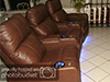 ht design southampton brown curved row of 3 led cupholders & baselighting