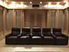 ht design southampton brown straight row of 5 home theater seating