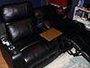 ht design southampton straight row of 2 home theater reclining seats w/in arm storage