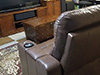 ht design southampton home theater seating brown curved row of 3