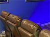 ht design brown southampton home theater seating row of 4 led cupholders & baselighting