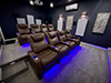 ht design brown sheffield home theater seats straight rows of 4 led baselighting & cupholders