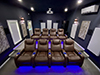 ht design brown sheffield straight rows of 4 led baselighting & cupholders