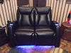 ht design somerset home theater reclining seats row of 2 loveseat led cupholders & baselighting