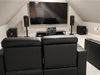 ht design surround home theater seating two rows of 2 loveseats in home theater