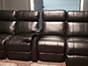 ht design warwick row of 4 double loveseat w/tray tables