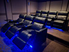 ht design warwick row of 4 & row of 3 w/tray tables, led cupholders & baselighting