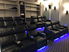 HT Design Warwick Rows of 3 Left Facing Loveseat & Rows of 3 Right Facing Loveseat LED Cupholders & Baselighting