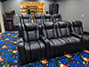 ht design waveland home theater seating two rows of 4 with middle loveseat