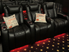 ht design waveland two rows of 3 media room seats led cupholders and baselighting