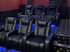ht design waveland two rows of 3 home theater seating led cupholders and baselighting