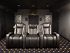 ht design waveland straight row of 3 home theater seats