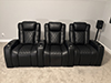 ht design waveland straight row of 3 home theater recliners